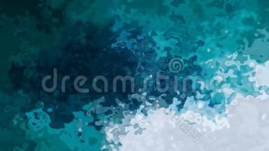 动画彩色彩色彩色背景无缝环视频-水彩画效果-彩色海洋茶蓝绿色